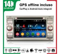 7"64GB Android 14 Carplay Autoradio Carplay Ford Focus C-Max Kuga Fiesta Transit
