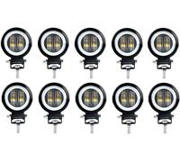7.6cm 7D Rotondo LED Work Luce 10X Bianco Halo Angel Eyes Per Honda Yamaha Trike