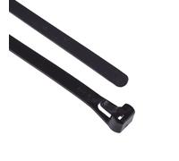 7.6mm Nero Fascette Riutilizzabili Richiudibili 200mm Confezione 100