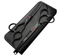 7/7.5 pollici Giappone Salon Salon Modeling Professional Tool ProfessionaleForbici da taglio per capelli + forbici diradamento Nero Alice Head Forbici (7 pollici, 2 pezzi-E)