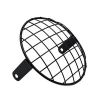 7.8" metallo nero faro griglia maglie motociclo proiettore Coperchio per Harley