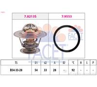 7.8213 FACET Termostato, Refrigerante per OPEL,VAUXHALL