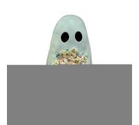 7.87-Inch Resin Ghost - Haloween Ghost Decor | Figurine with Flowers - Haloween Ornament Desktop Warm Decoration for Home Entryway Cabinet Window Living Room Workplace Bedroom Holiday Tabletop