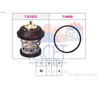 7.8743 FACET Termostato, Refrigerante per AUDI,SEAT,SKODA,VW