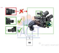 7.8927 FACET Termostato, Refrigerante per CITROËN,MINI,PEUGEOT