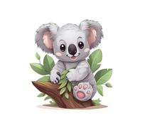 7 adesivi auto 18 x 18 cm sticker baby koala sticker