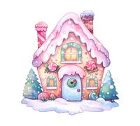 7 adesivi auto 18 x 18 pastello Kawaii Natale vinile sticker