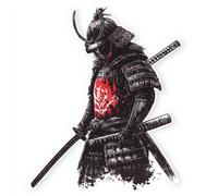 7 adesivi per auto 40 x 40 cm adesivi guerrieri samurai