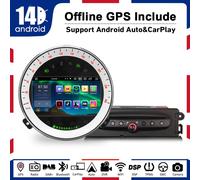 7" Android 14 Autoradio CarPlay BMW Mini Cooper S R56 Countryman DAB+GPS DSP IPS