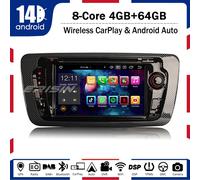 64GB 8-Core Android 14 Autoradio Carplay Per SEAT IBIZA Bluetooth Canbus DVD GPS