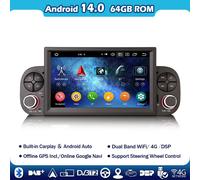 7" Android 14 CarPlay Autoradio GPS Navigatore per Fiat Panda MK3 Bluetooth 5.0