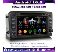 7" Android 16 DVD Autoradio Carplay per Mercedes CLK/G W203 W209 Viano