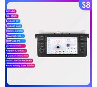 7 "Android Auto autoradio GPS Stereo Per BMW E46 M3 1998-2006 318 320 325 330 335 Lettore multimediale 2din Autoradio 4G BT Carplay
