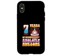 7 anni Axolotly Impressionante Carino Axolotl 7° Compleanno Bambini Custodia per iPhone X/XS