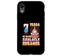 7 anni Axolotly Impressionante Carino Axolotl 7° Compleanno Bambini Custodia per iPhone XR