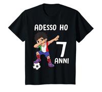 7 Anni Compleanno Calcio Italia Bambino Regalo 7 Anni Calcio Maglietta