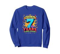 7 Anni di Festa per Il Compleanno di Being Being Felpa, Unisex per Adulti, Blu Reale, XXL