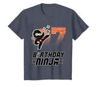7 Anni Ninja Festa di Compleanno - Ninja Compleanno Camicia Maglietta, Bambini, Pervinca, 12 Anni