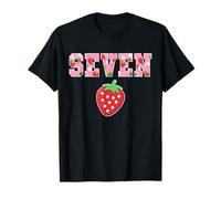 7 anni ragazza fragola 7° compleanno Berry Sweet Seven Maglietta