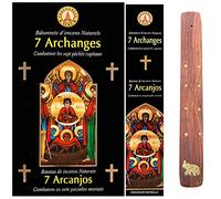 7 ARCANGELI bastoncini incensi religiosi da 15 gr. fragranza pianta lillà FRAGANCES & SENS no tossico no lavoro minori + portaincenso (3 scatole da 15 gr.)