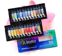 7 Artists Acquerelli Professionali 24 Tubi Da 10 ml Сlassico Watercolor Set | Acquarelli Professionali | Colori Acquerello | Aquerelli Set Professionale | Kit Acquerelli | Acquarelli Per Dipingere