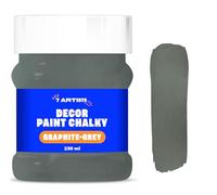 7 Artists Chalk Paint Grigio Grafite 230 ml Chalk Paint Finitura Opaca | Pittura per Mobili Senza Carteggiare | Chalk Paint Colori | Vernice per Legno | Vintage Paint | Chalk Paint Finitura