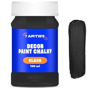 7 Artists Chalk Paint Nero 100 ml Finitura Opaca | Pittura per Mobili Senza Carteggiare | Colori | Vernice per Legno | Vintage Paint