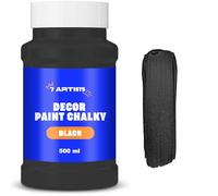 7 Artists Chalk Paint Nero 500 ml Finitura Opaca | Pittura per Mobili Senza Carteggiare | Colori | Vernice per Legno | Vintage Paint