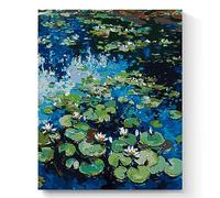 7 Artists Dipingere Con i Numeri Adulti Claude Monet Water Lilies Set 40x50 cm | Quadri Da Dipingere Numerati | Paint by Numbers | Colorare Numeri Adulti | Quadro Da Dipingere Con Numeri