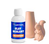 7 Artists Sigillante Liquido per Argilla Senza Cottura 250 ml Trasparente - Vernice Protettiva Impermeabilizzante per Argilla Autoindurente e Terracotta | Impermeabile, Indurente, Fissante Clay