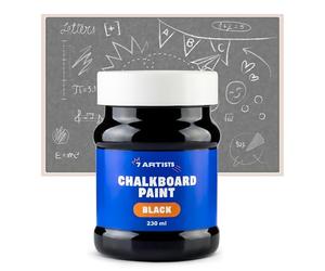 7 Artists Vernice Lavagna 230 ml - Pittura Lavagna Nera Opaca per Muro, Pareti Interne, MDF | Blackboard Paint | Chalk Paint Nero Scrivibile