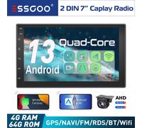 7" Autoradio 2 DIN Carplay Android 13 64G Buletooth GPS NAV WIFI RDS Retrocamera