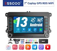 7" Autoradio DAB+ Carplay Android 13 32G GPS Nav Camera Per VW GOLF 5 6 Polo 6R