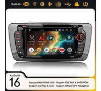 7" CarPlay 8-Core Android 16 DAB+ 64GB Autoradio WiFi SD GPS Navi Per SEAT IBIZA