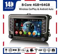 Android 13 Autoradio 64GB IPS VW Passat B6 Golf 5/6 Tiguan T5 SEAT Skoda Octavia