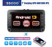 7" Carplay Autoradio Android 13 32g GPS Cam Per VW GOLF 5 6 PASSAT Touran Caddy