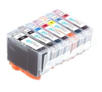 7 Cartucce d'inchiostro per rimpiazzare Canon PGI-5 & CLI-8 Bk C M Y PC PM