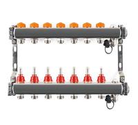 7 Casella Distributore Circuito di Riscaldamento Acciaio Inox Idraulico Abgleich