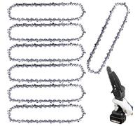 7 catene per motosega da 6 pollici, 37 TG, mini catena di ricambio, mini motoseghe a batteria, compatibili con tutte le catene per sega da 6 pollici, per albero da giardino, agricoltura, taglio alberi
