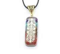 7 Chakra Cristalli Pietre Orgone Ciondolo Energia Orgonite Hex Chakra Collana