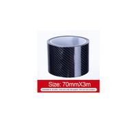 (7 cm x 3 m) Pellicola autoadesiva in vinile effetto fibra di carbonio 5D per auto, nera