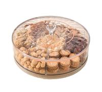 7 Compartment Snack Tray - Portable Serving Platter with Handle Design, Multi Section Food Storage Organizer, Lightweight Carry Container, Reusable Serving Dish | Party Events, Picnic Trips