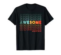 7° Compleanno Awesome Since 2018 Boy or Girl Vintage Maglietta