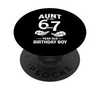 7 Compleanno di un anno ero 6 Ora sono 7 67 Meme Aunt PopSockets PopGrip Adesivo