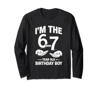 7 Compleanno di Un Anno Ero 6 Ora Sono 7 67 Meme Boys Kids Maglia a Manica