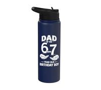 7 Compleanno di un anno ero 6 Ora sono 7 67 Meme Dad Stainless Steel Insulated Water Bottle