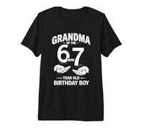 7 Compleanno di Un Anno Ero 6 Ora Sono 7 67 Meme Nonna Maglietta Premium