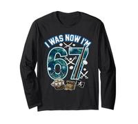7 ° Compleanno Ero 6 Ora Sono 7 Sei Sette 67 Navi Pirata Maglia a Manica