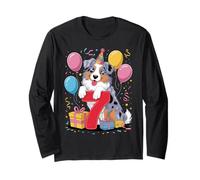 7 ° compleanno ragazzo ragazza 7 anni sette pastore australiano Maglia a Manica