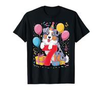 7 ° compleanno ragazzo ragazza 7 anni sette pastore australiano Maglietta